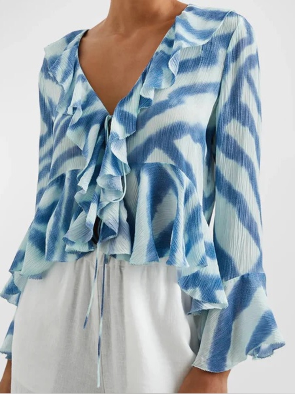 Rails Nicoletta Watercolor Ruffle Blouse